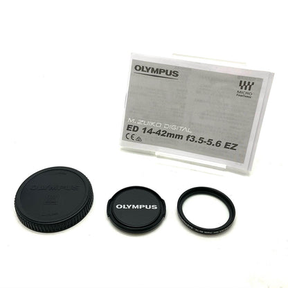 【全額返金保証】【最速発送】OLYMPUS M.ZUIKO DIGITAL ED 14-42mm F3.5-5.6 EZ 動作確認済