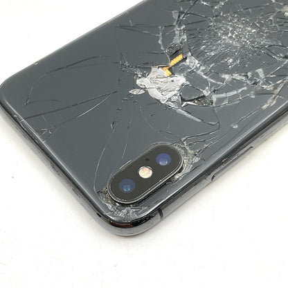 【最速発送】Apple iPhone iPhone X 256GB スペースグレイ docomo SIMフリー 白ロム【難有】 72%