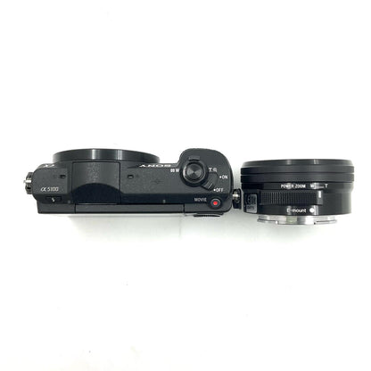 【全額返金保証】【最速発送】Sony デジタル一眼 α5100 ILCE-5100L パワーズームレンズキット [ブラック] 美品 動作確認済