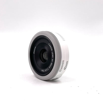 【全額返金保証】【最速発送】Canon EF40mm F2.8 STM [ホワイト] 美品 動作確認済