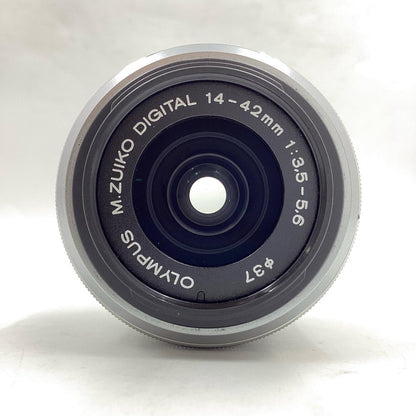 【全額返金保証】【最速発送】OLYMPUS M.ZUIKO DIGITAL 14-42mm F3.5-5.6 II R [シルバー] 美品 動作確認済