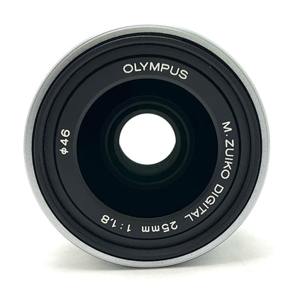 【全額返金保証】【最速発送】OLYMPUS M.ZUIKO DIGITAL 25mm F1.8 [シルバー] 美品 動作確認済