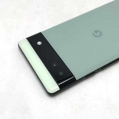【全額返金保証】【最速発送】Google Pixel 6a 128GB Sage( au SIMフリー 白ロム 美品 動作確認済