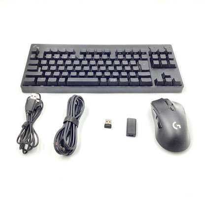 【全額返金保証】【最速発送】Logicool Logicoolキーボードとマウスセット品 Logicool G PRO TENKEYLESS Gaming Keyboard,G703 動作確認済