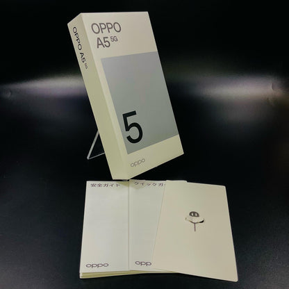 【全額返金保証】【最速発送】OPPO A 5 5G 128GB シルバー au SIMフリー OPG06 白ロム 美品 動作確認済