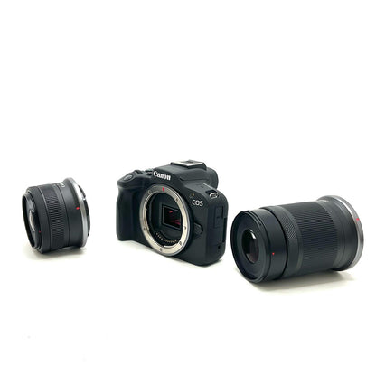 【全額返金保証】【最速発送】Canon デジタル一眼 EOS R50 ダブルズームキット ブラック 美品 動作確認済