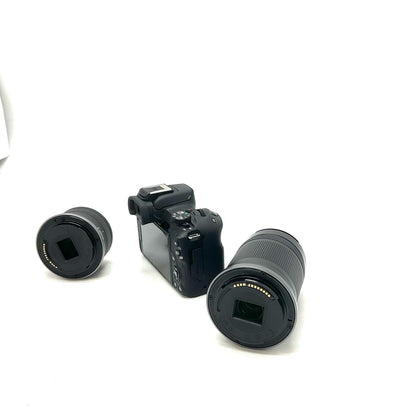 【全額返金保証】【最速発送】Canon デジタル一眼 EOS R50 ダブルズームキット ブラック 美品 動作確認済