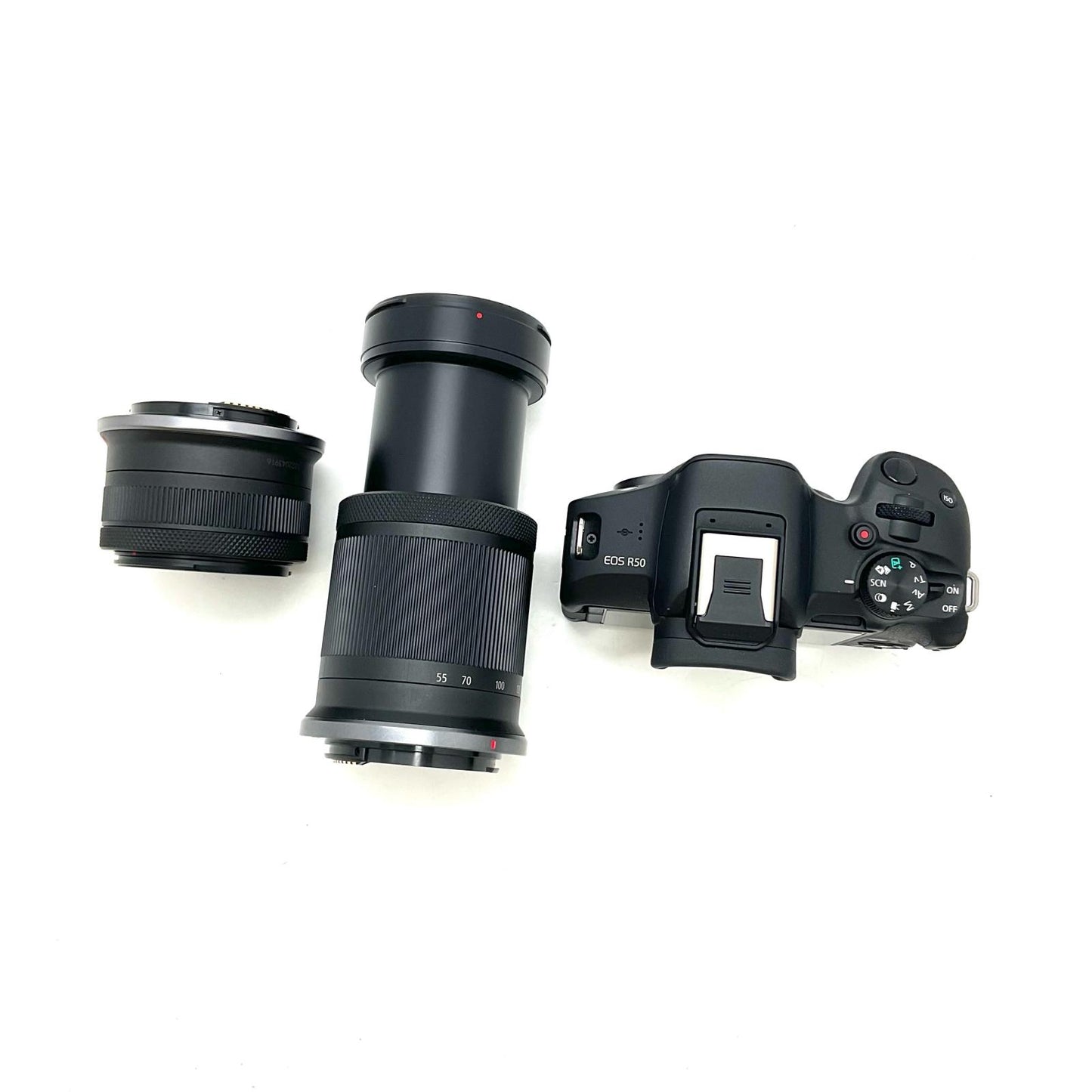 【全額返金保証】【最速発送】Canon デジタル一眼 EOS R50 ダブルズームキット ブラック 美品 動作確認済