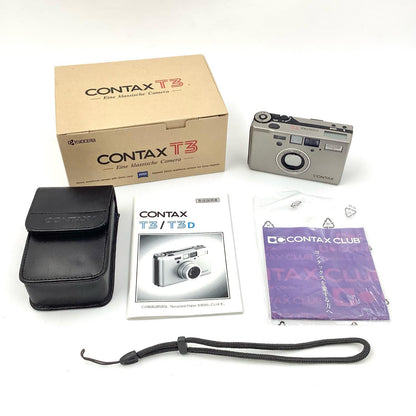 【全額返金保証】【最速発送】CONTAX T3 ダブルティース [チタンシルバー] 美品 動作確認済