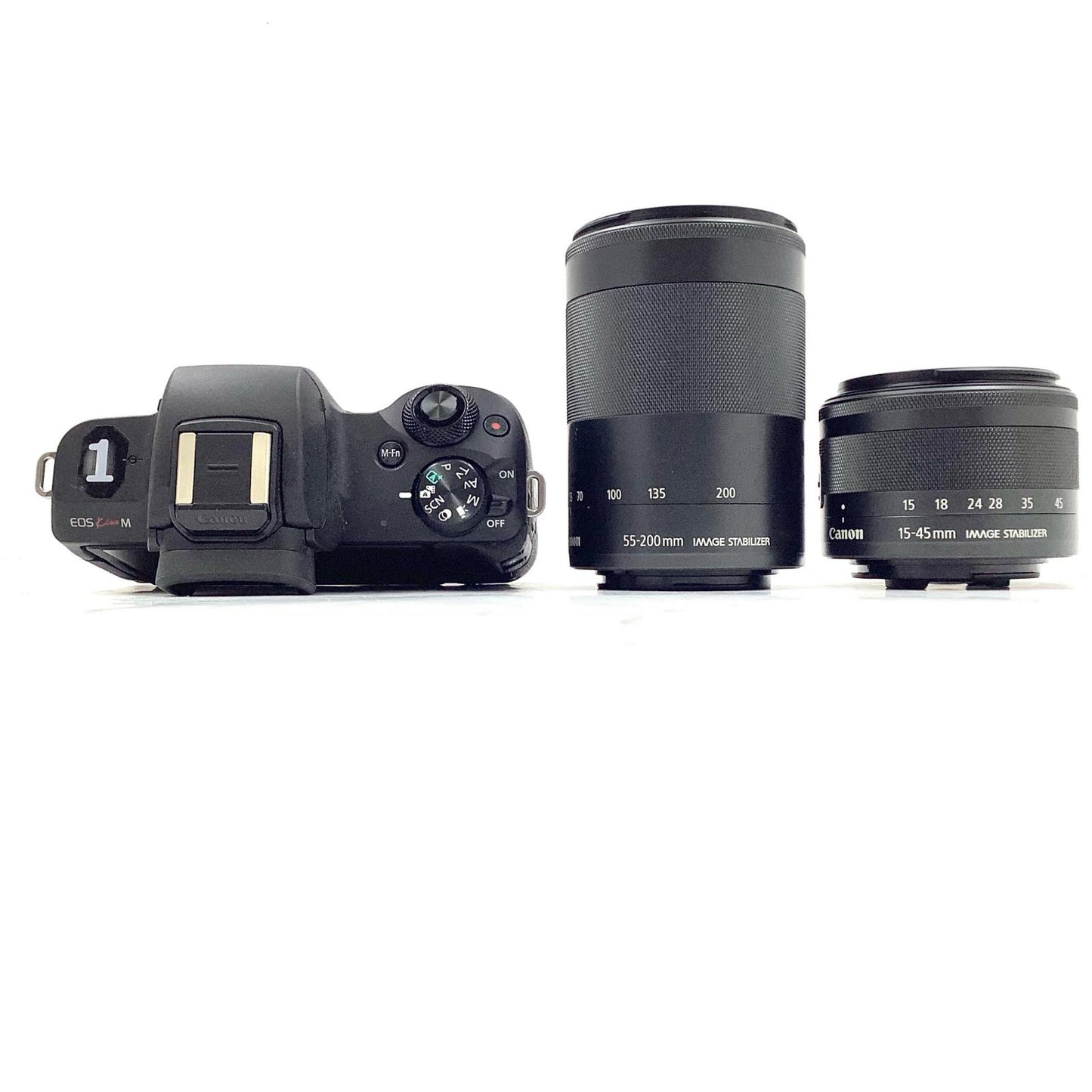 【全額返金保証】【最速発送】Canon デジタル一眼 EOS Kiss M ダブルズームキット [ブラック] 動作確認済
