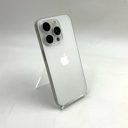 【全額返金保証】【最速発送】Apple iPhone iPhone 15 Pro 128GB ホワイトチタニウム SIMフリー 白ロム 美品 動作確認済 87%