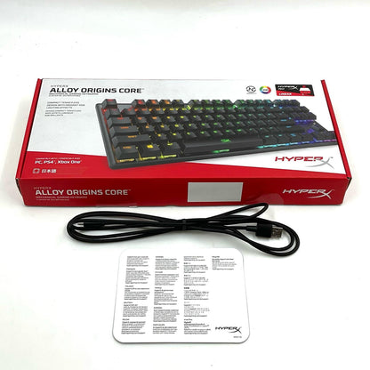 【全額返金保証】【最速発送】HyperX Alloy Origins Core HX-KB7RDX-JP 赤軸 HX-KB7RDX-JP 美品 動作確認済