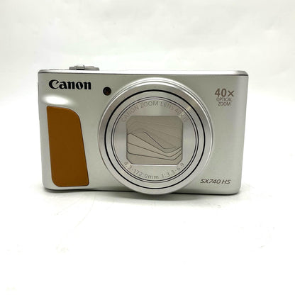 【全額返金保証】【最速発送】Canon コンパクトデジタルカメラ PowerShot SX740 HS シルバー 美品 動作確認済