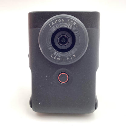 【全額返金保証】【最速発送】Canon コンパクトデジタルカメラ PowerShot V10 トライポッドグリップキット ブラック 美品 動作確認済