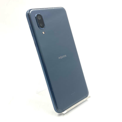 【最速発送】SHARP AQUOS sense3 plus 64GB クラッシィブルー au SIMフリー SHV46 白ロム【難有】
