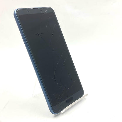 【最速発送】SHARP AQUOS sense3 plus 64GB クラッシィブルー au SIMフリー SHV46 白ロム【難有】