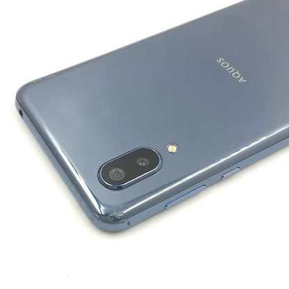 【最速発送】SHARP AQUOS sense3 plus 64GB クラッシィブルー au SIMフリー SHV46 白ロム【難有】