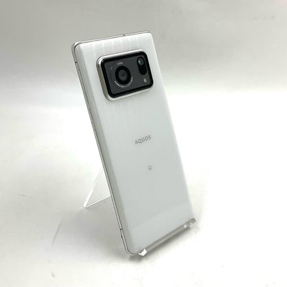 【全額返金保証】【最速発送】SHARP AQUOS R6 128GB ホワイト Softbank SIMフリー A101SH 白ロム 美品 動作確認済