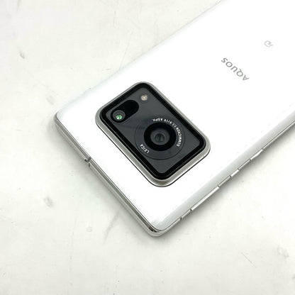 【全額返金保証】【最速発送】SHARP AQUOS R6 128GB ホワイト Softbank SIMフリー A101SH 白ロム 美品 動作確認済