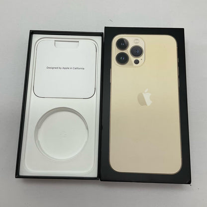 【全額返金保証】【最速発送】Apple iPhone iPhone 13 Pro Max 128GB ゴールド au 動作確認済 76%