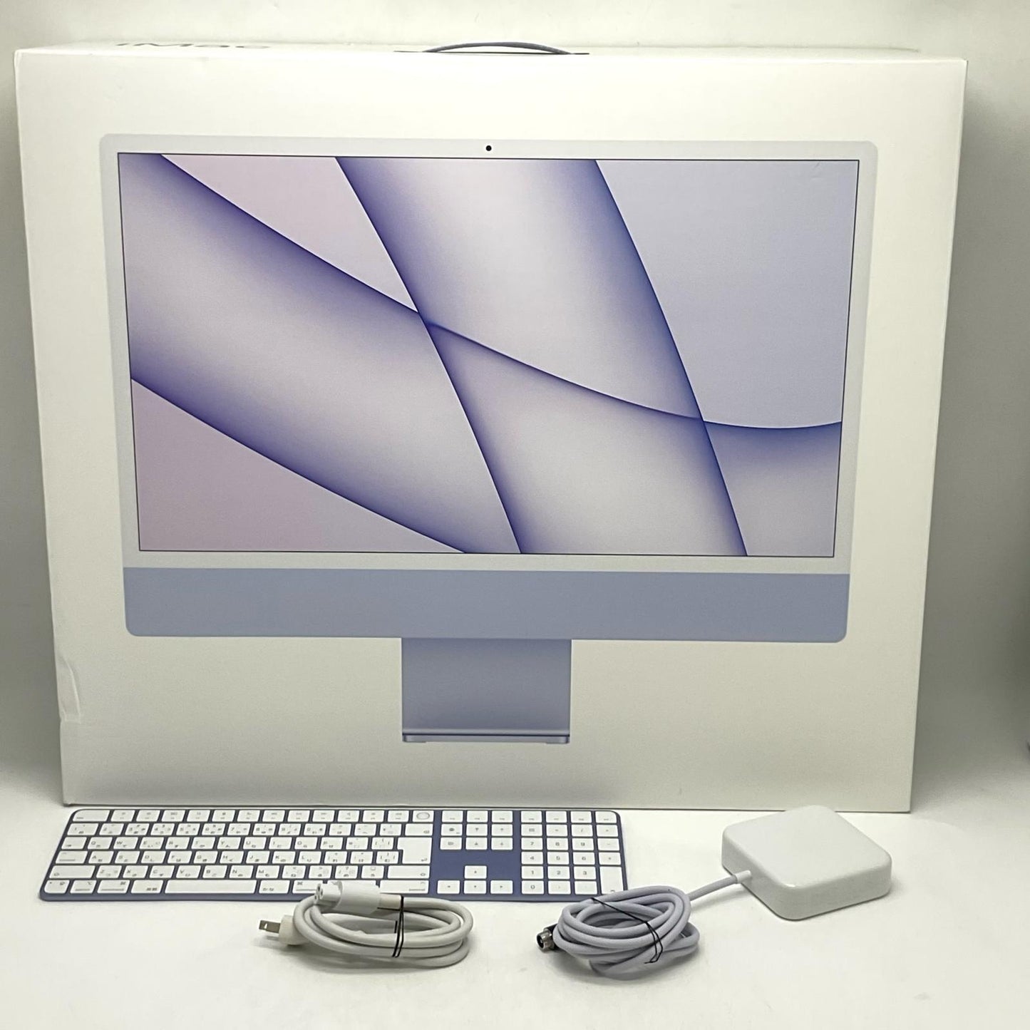 【全額返金保証】【最速発送】Apple iMac 24インチ M1 8コア 8GB SSD 256GB パープル 美品 動作確認済