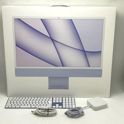 【全額返金保証】【最速発送】Apple iMac 24インチ M1 8コア 8GB SSD 256GB パープル 美品 動作確認済