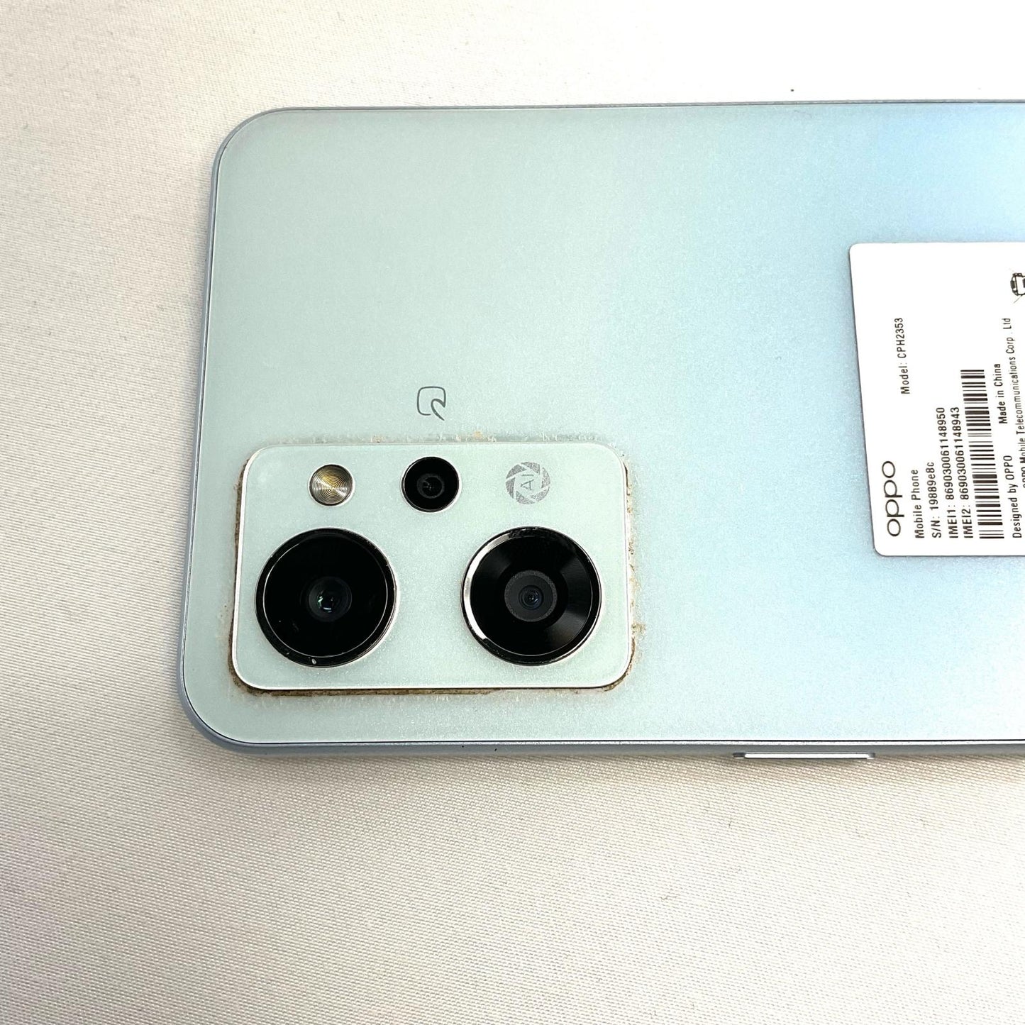 【全額返金保証】【最速発送】OPPO Reno 7　A 128GB ドリームブルー 楽天モバイル CPH2353 白ロム 美品 動作確認済