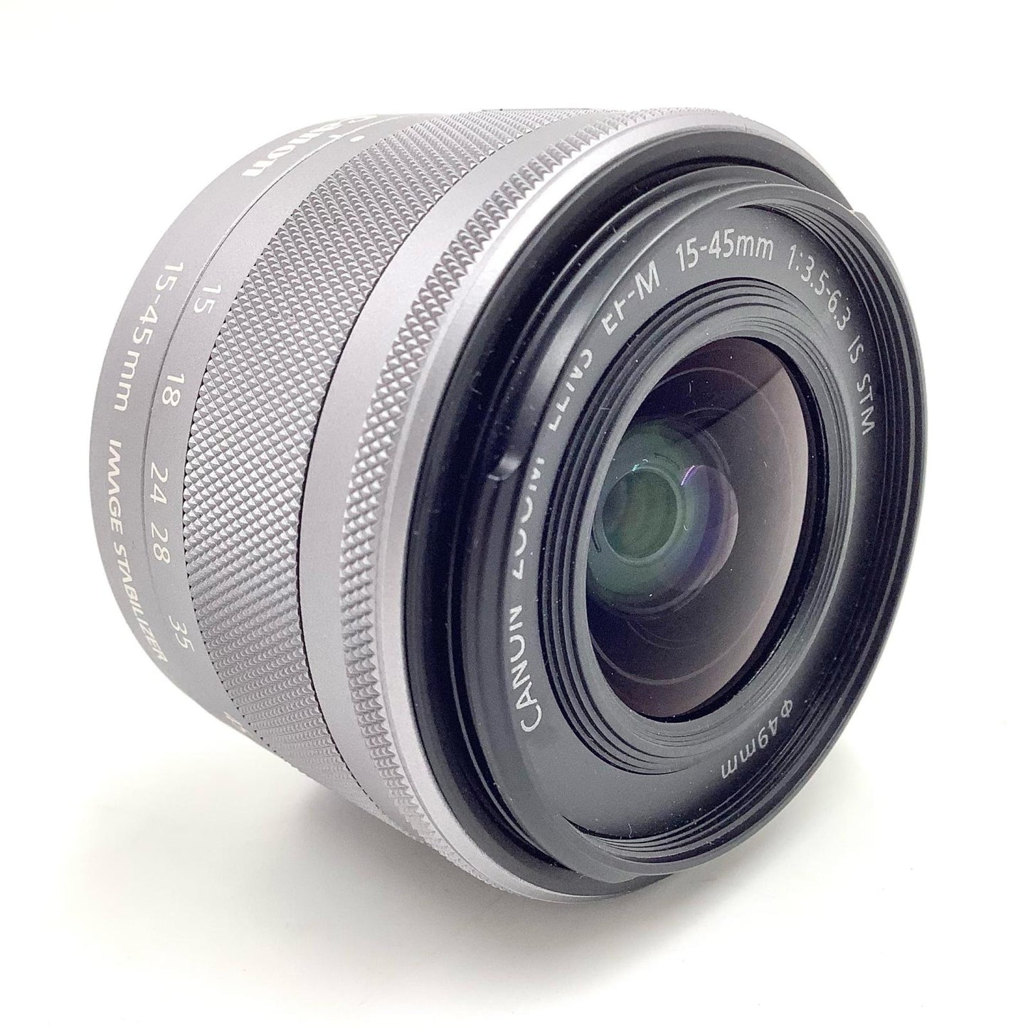 【全額返金保証】【最速発送】Canon EF-M15-45mm F3.5-6.3 IS STM [シルバー] 動作確認済