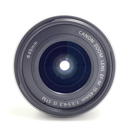 【全額返金保証】【最速発送】Canon EF-M15-45mm F3.5-6.3 IS STM [シルバー] 動作確認済