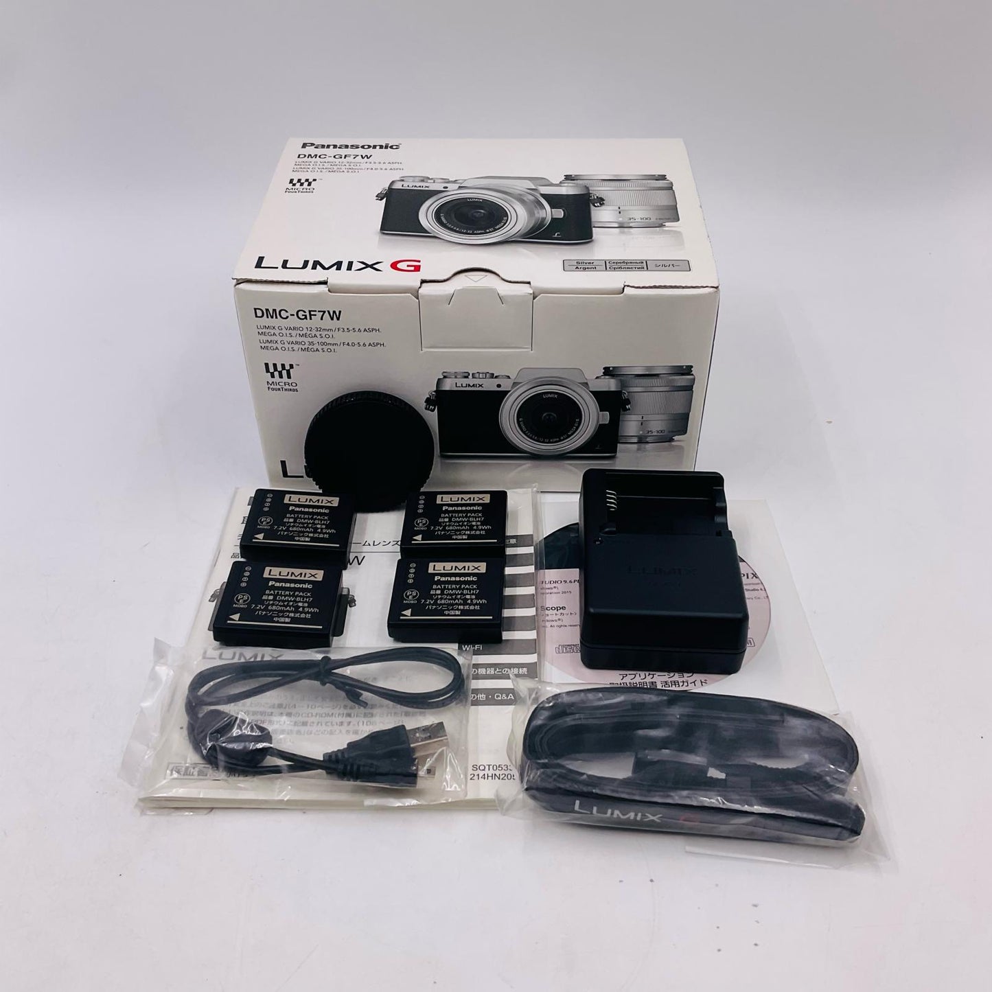 【全額返金保証】【最速発送】Panasonic デジタル一眼 LUMIX DMC-GF7 [シルバー] 動作確認済