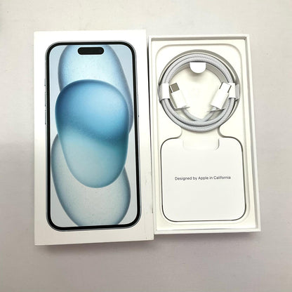 【全額返金保証】【最速発送】Apple iPhone iPhone 15 128GB ブルー docomo SIMフリー 白ロム 超美品 動作確認済 100%