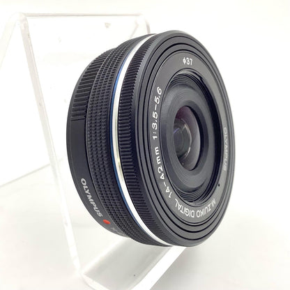 【全額返金保証】【最速発送】OLYMPUS M.ZUIKO DIGITAL 14-42mm F3.5-5.6 EZ ED MSC ブラック 美品 動作確認済