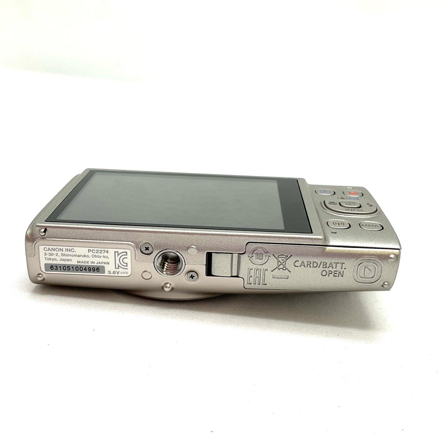 【全額返金保証】【最速発送】Canon コンパクトデジタルカメラ IXY 650 シルバー 美品 動作確認済