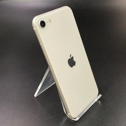 【全額返金保証】【最速発送】Apple iPhone iPhone SE（第3世代） 64GB スターライト Softbank SIMフリー 白ロム 美品 動作確認済 85%