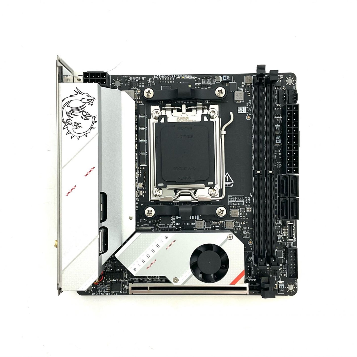 【全額返金保証】【最速発送】MSI マザーボード Mini ITX SocketAM5マザーボード MPG B650I EDGE WIFI 美品 動作確認済