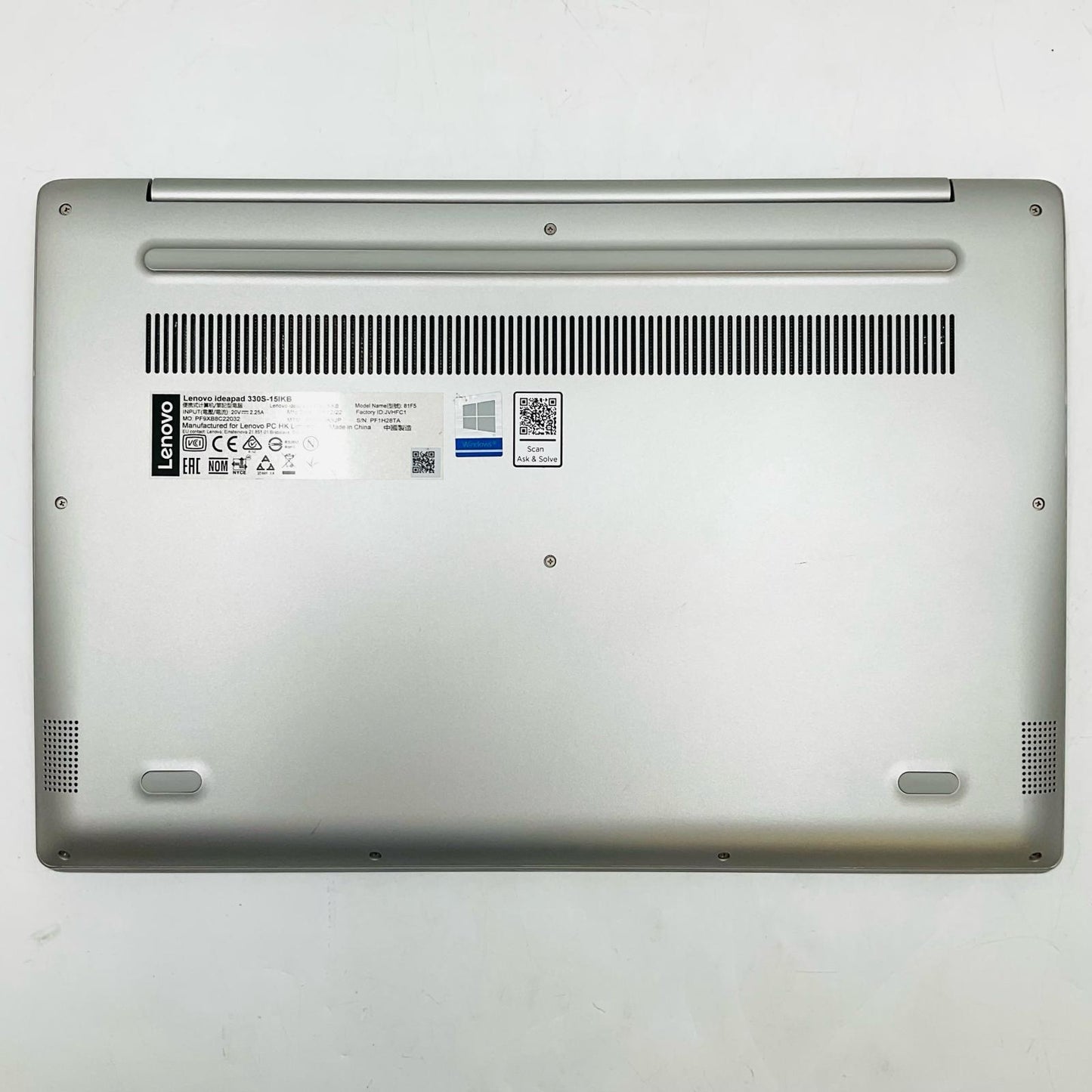 【全額返金保証】【最速発送】Lenovo IDEAPAD 330S-15IKB 81F5 i7-8550U 8GB SSD 256GB 77.0% 動作確認済