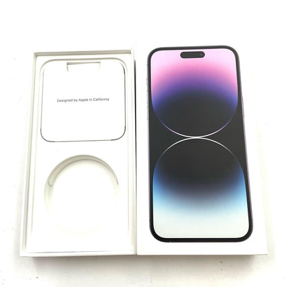 【全額返金保証】【最速発送】Apple iPhone iPhone 14 Pro Max 128GB ディープパープル docomo SIMフリー 白ロム 動作確認済 78%
