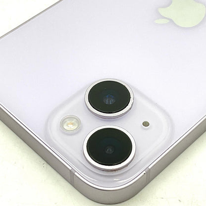 【全額返金保証】【最速発送】Apple iPhone iPhone 14 128GB パープル docomo SIMフリー 白ロム 動作確認済 85%