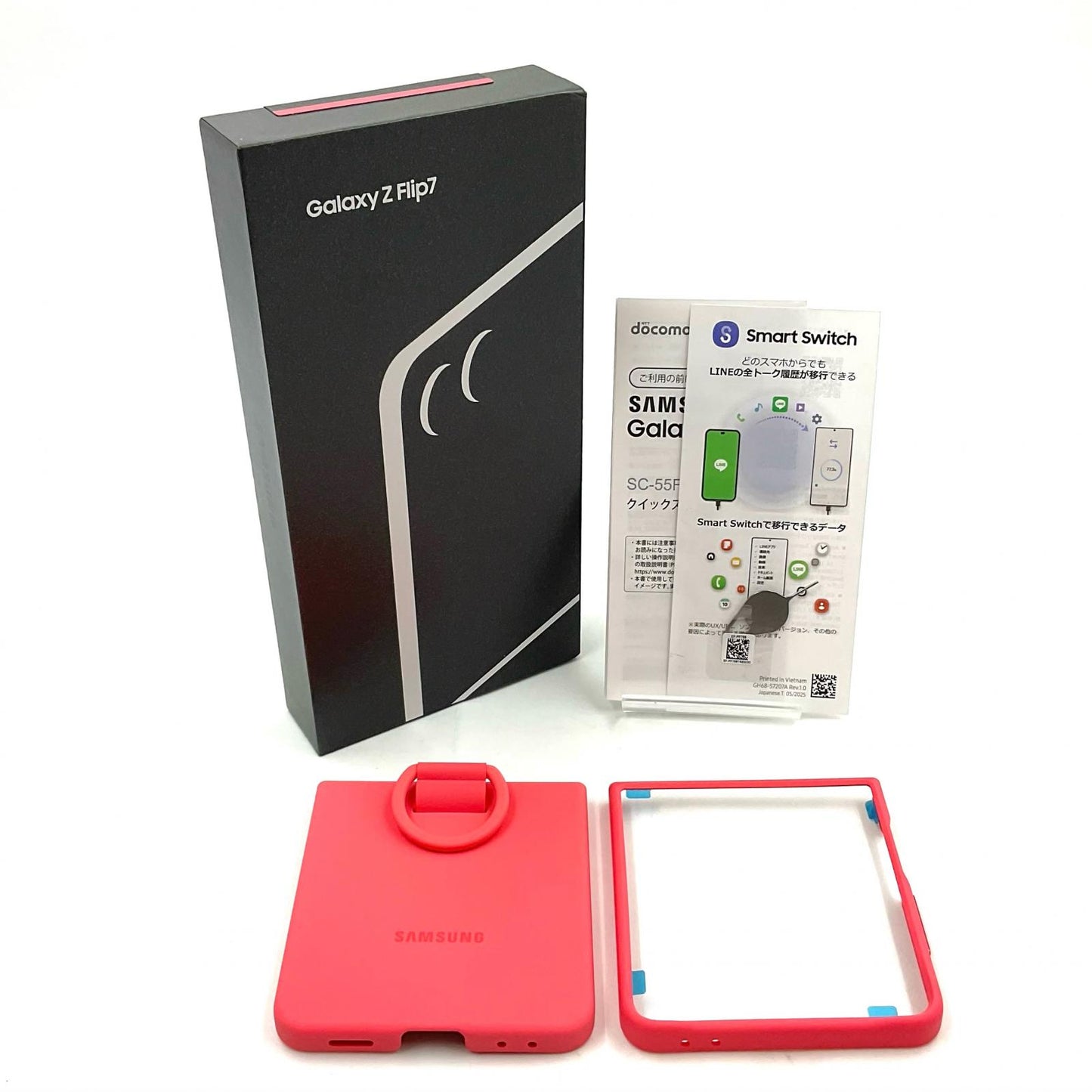 【全額返金保証】【最速発送】SAMSUNG Galaxy Galaxy Z Flip7 512GB コーラルレッド au SIMフリー SC-55F 白ロム 超美品 動作確認済