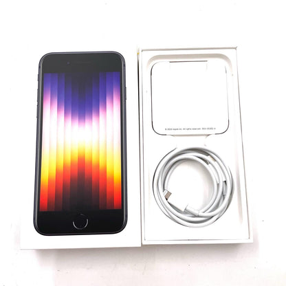 【全額返金保証】【最速発送】Apple iPhone iPhone SE（第3世代） 64GB ミッドナイト Softbank 白ロム 美品 動作確認済 83%