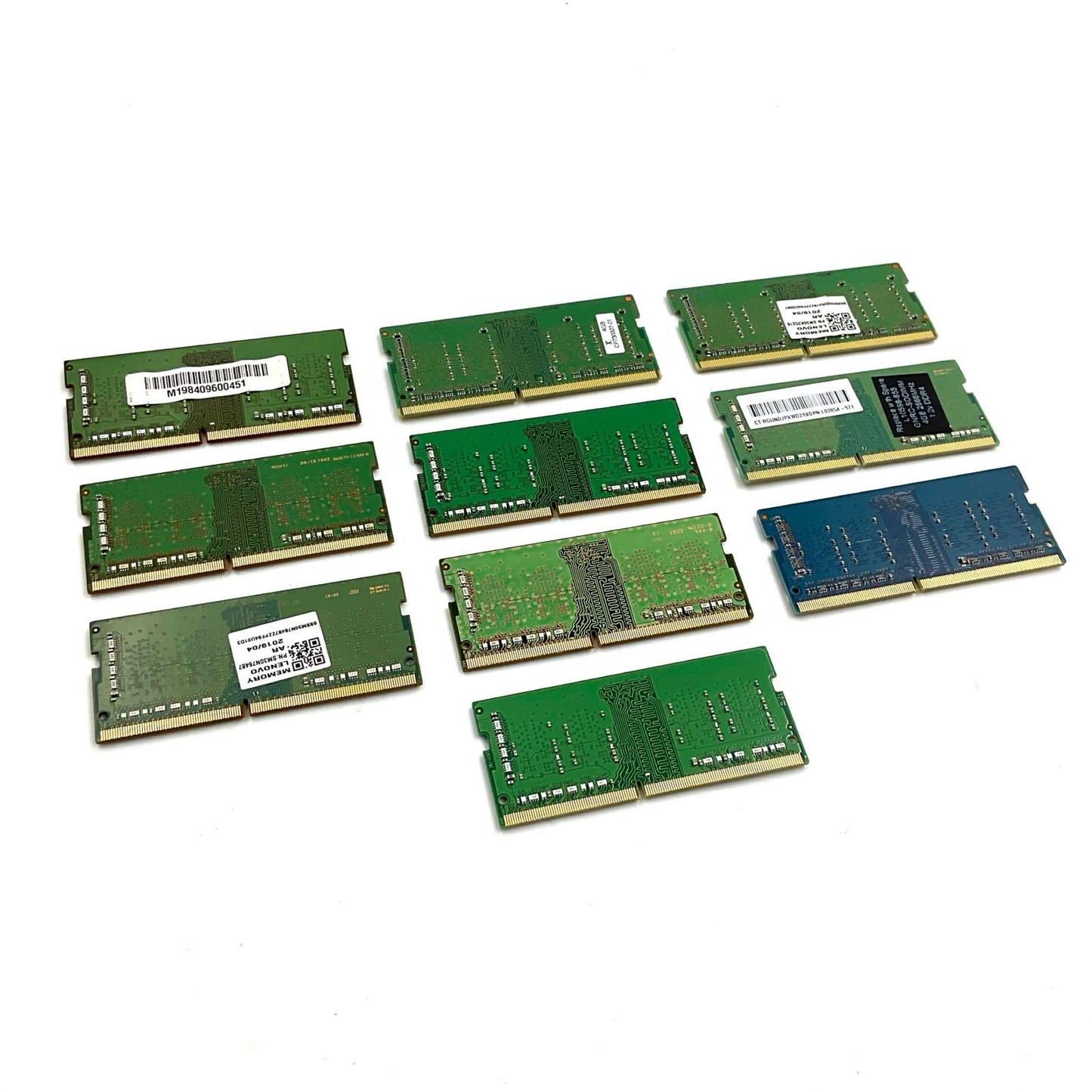 【全額返金保証】【最速発送】各種メーカー メモリ S.O.DIMM ノートPC DDR4-2666 PC4-21300 4GB 10枚セット 美品 動作確認済