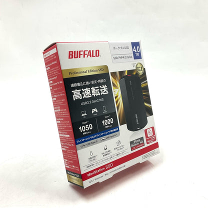 【全額返金保証】【最速発送】BUFFALO ポータブルSSD 4TB SSD-PHP4.0U3-BA 新品未開封 即納OK