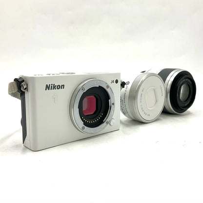【全額返金保証】【最速発送】Nikon デジタル一眼 Nikon 1 J4 ダブルズームキット ホワイト 美品 動作確認済