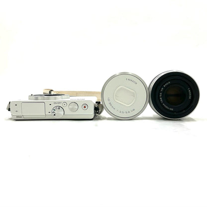 【全額返金保証】【最速発送】Nikon デジタル一眼 Nikon 1 J4 ダブルズームキット ホワイト 美品 動作確認済