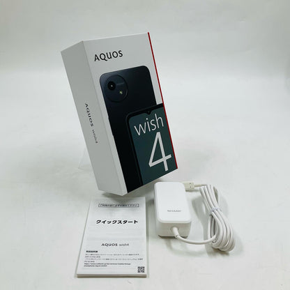 【全額返金保証】【最速発送】SHARP AQUOS wish4 64GB ブラック Softbank A403SH 白ロム 超美品 動作確認済