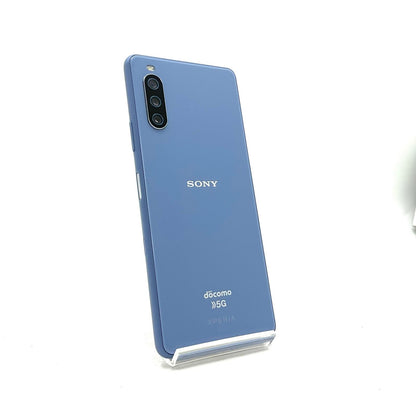 【最速発送】 Xperia 10 III 128GB ブルー系 docomo SIMフリー SO-52B 白ロム【難有】