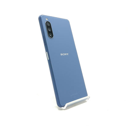 【最速発送】 Xperia 10 III 128GB ブルー系 au SIMフリー SOG04 白ロム【難有】