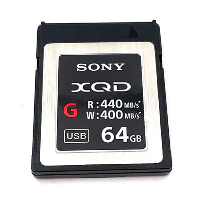 【全額返金保証】【最速発送】Sony XQDメモリーカード Gシリーズ 64GB R:440MB/s W:400MB/ 美品 動作確認済