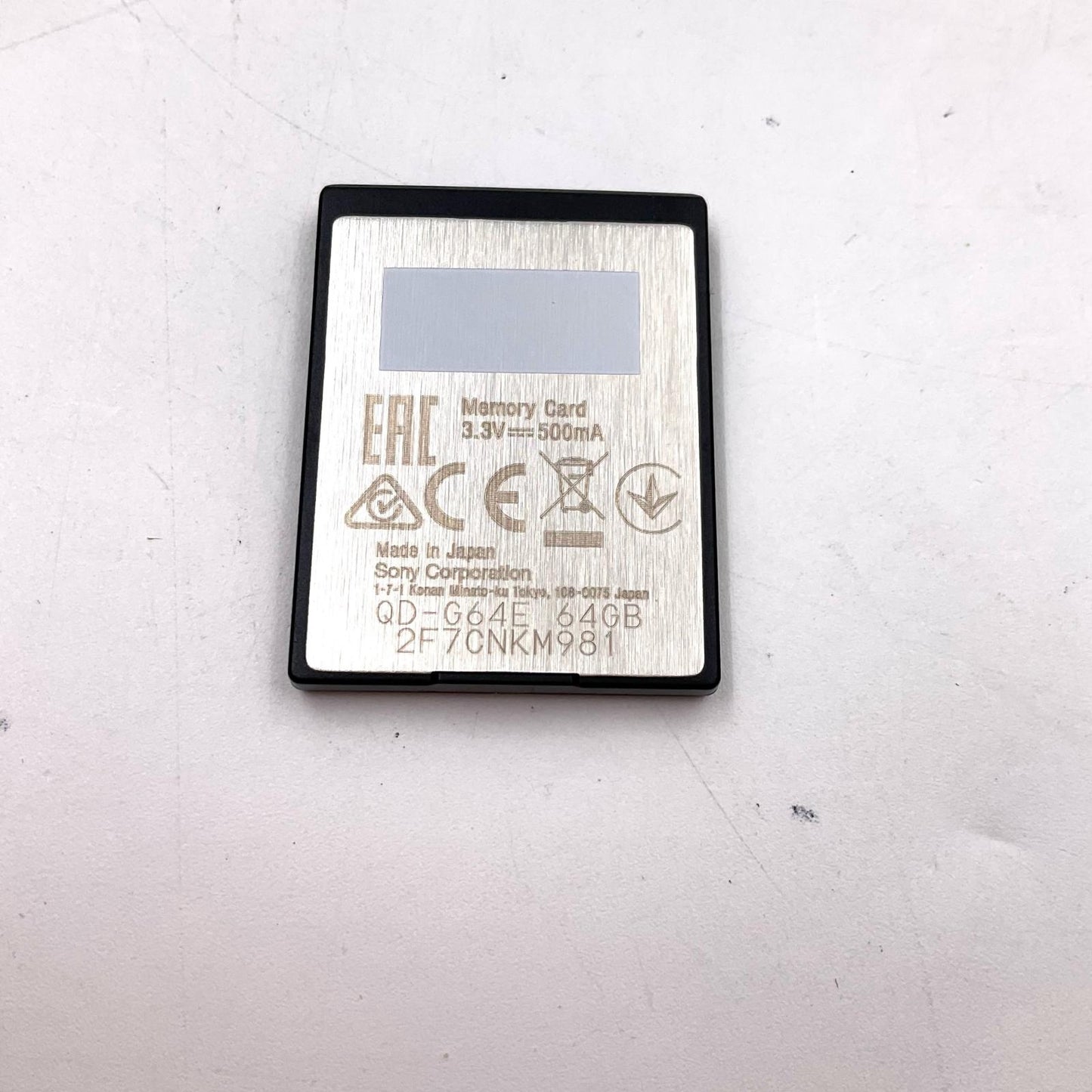 【全額返金保証】【最速発送】Sony XQDメモリーカード Gシリーズ 64GB R:440MB/s W:400MB/ 美品 動作確認済