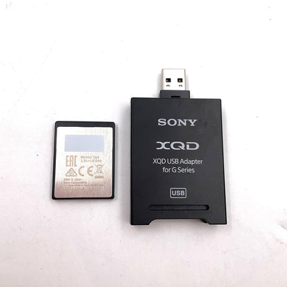 【全額返金保証】【最速発送】Sony XQDメモリーカード Ｇシリーズ SONY QD-G64 64G＋SONY XQD USBアダプター 美品 動作確認済